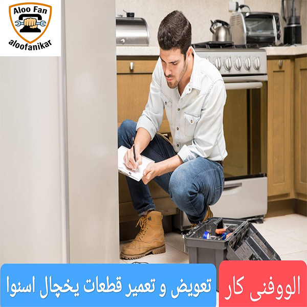 خدمات تخصصی نصب،سرویس،تعمیر و تعویض قطعات یخچال فریزر و ساید بای ساید اسنواsnowa در تهران با متخصصین الووفنی کار